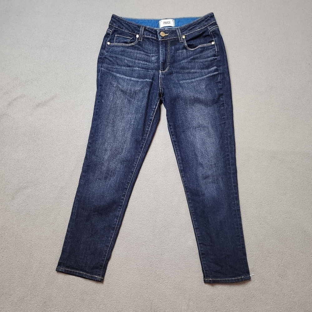 PAIGE Callie Crop Women's Boyfriend Jeans - Blue Sz 26 USA Made